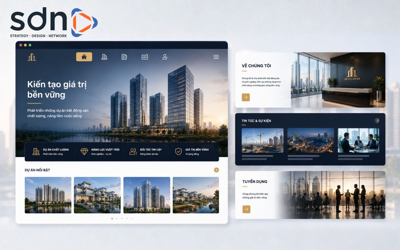 Thiết kế website bất động sản cho chủ đầu tư