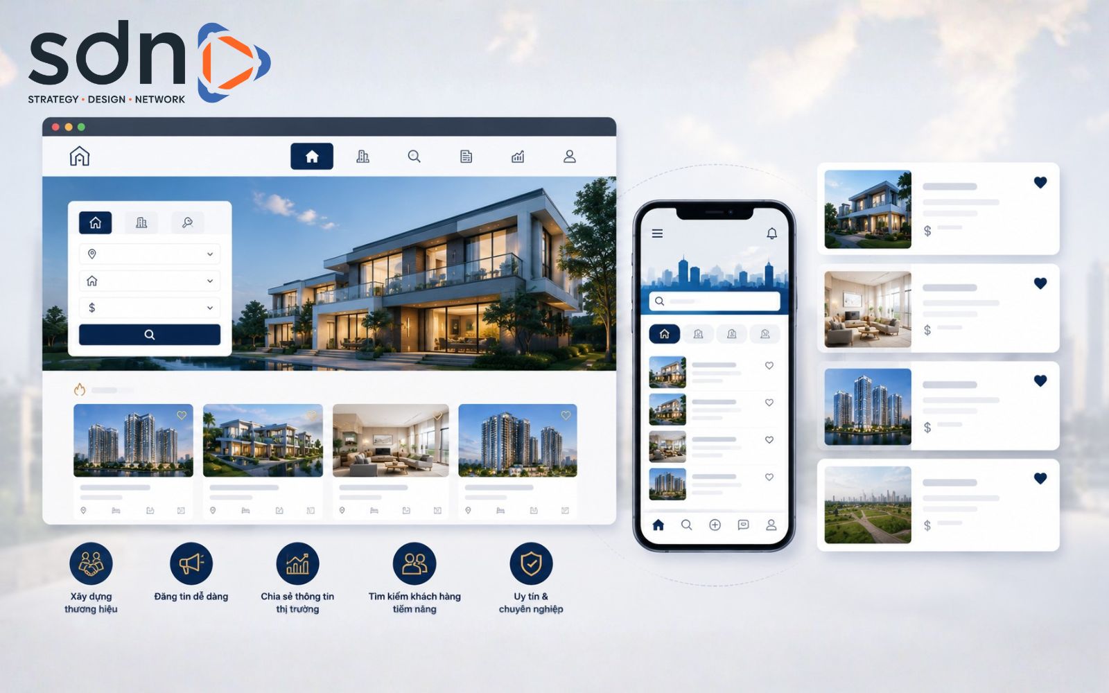 Website môi giới BĐS